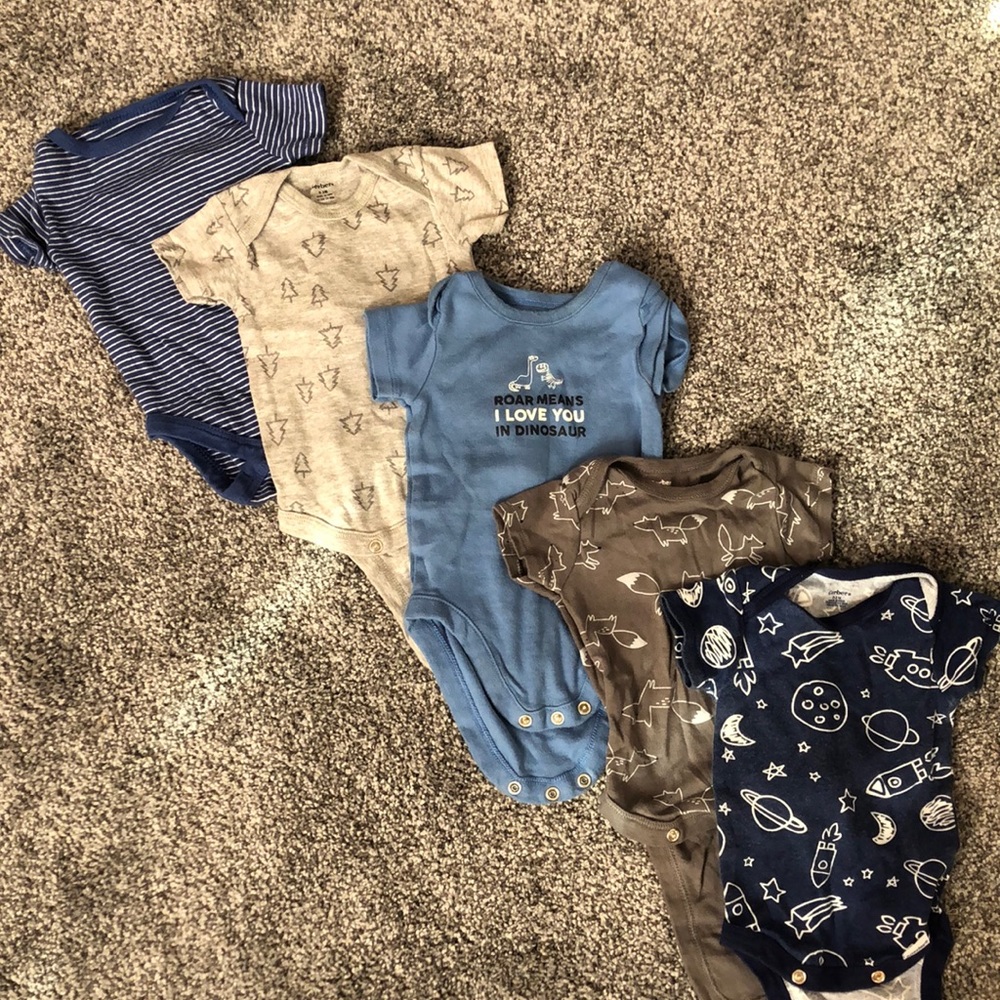 0-3M Baby Boy Onesies